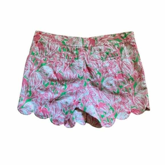 Lilly Pulitzer Womens Buttercup Shorts Pink Green - Picture 2 of 4